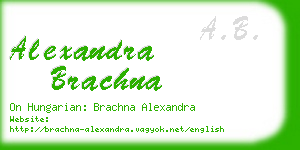 alexandra brachna business card